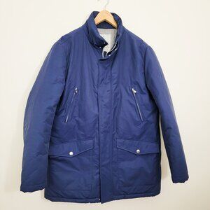 Brunello Cucinelli Padded Nylon Parka in Blue XL